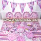 Girls Decoration Tableware Suit Pink Princess Cake Cartoon Theme Party Toys Kids Birthday Supplies