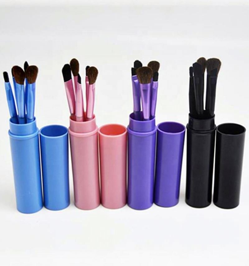 2019 Factory Outlet Portable 5 Pcs Eye Shadow Eyebrow Lip Brush Set Horse Hair Makeup Brush